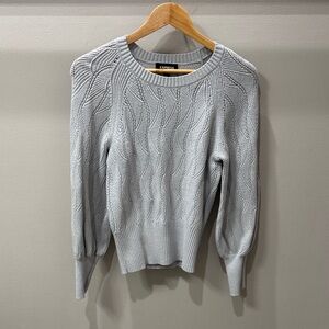 Express Soft Gray Cable Knit Sweater